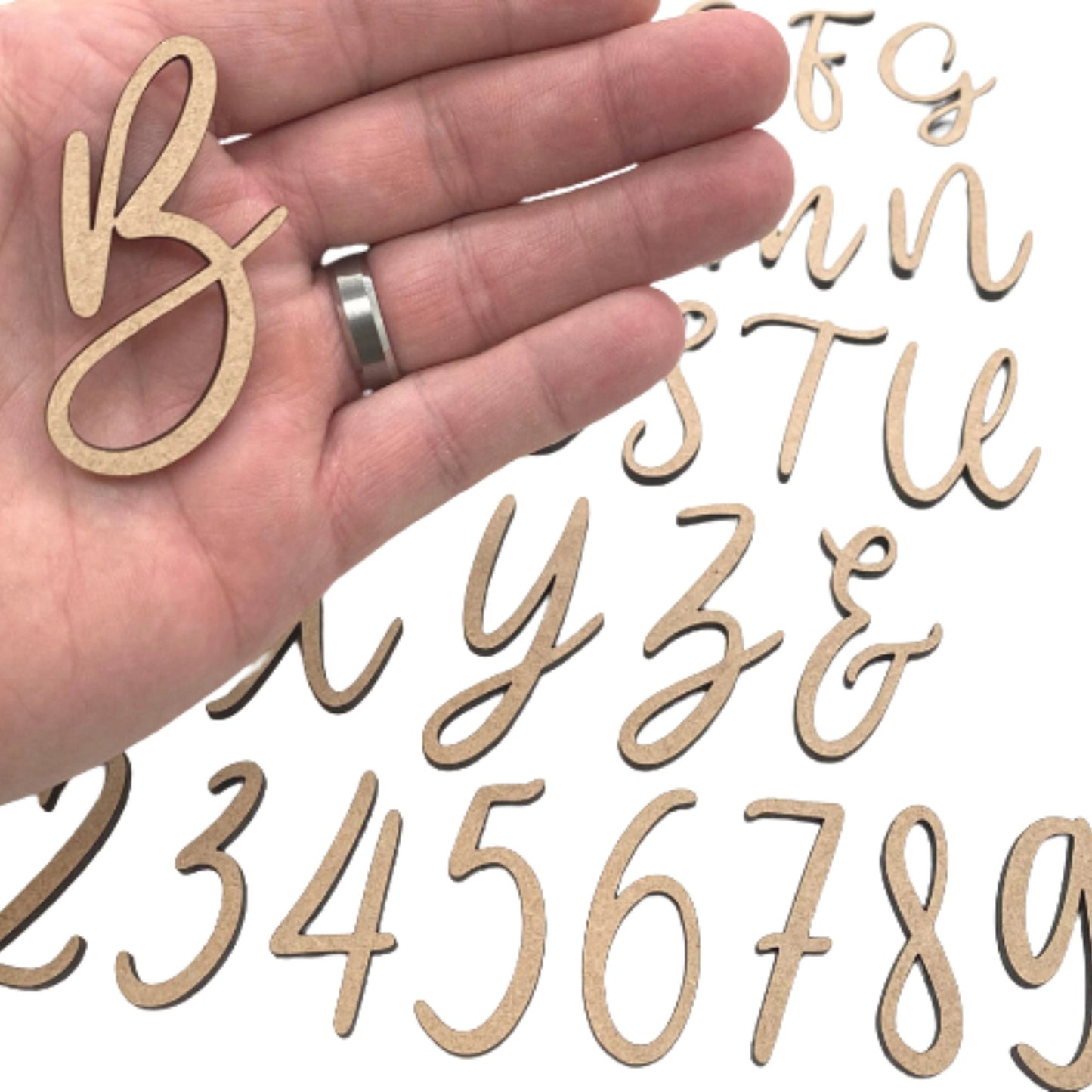 Small Bluehonest Font | Wooden Letters | Unfinished Letters | Cursive Letters | Monogram | Wood Cutout | Classroom Decor | School Project