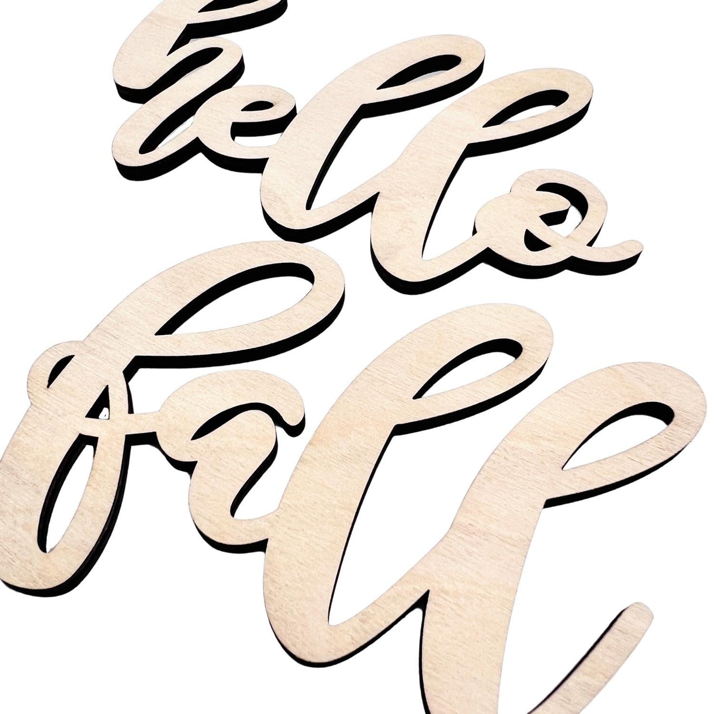 Hello Fall Wood Word Cutout | Fall Words