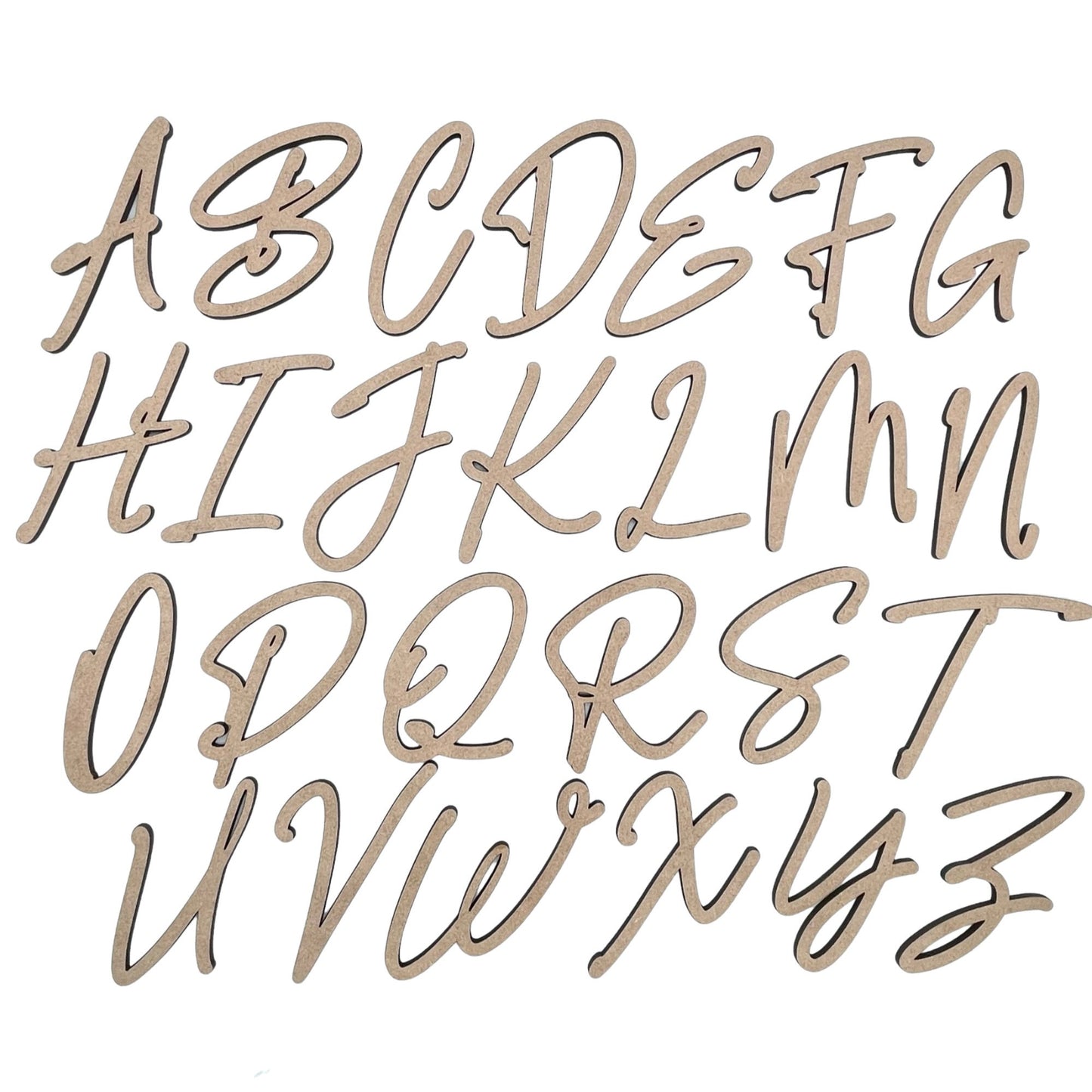 Purple Script Wooden Letters
