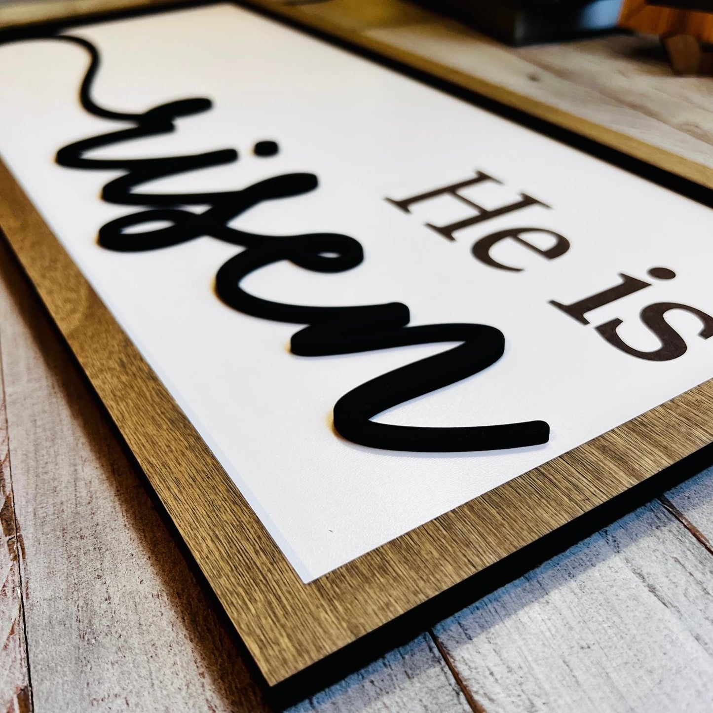 Easter Home Decor Sign | He Is Risen Sign | Farmhouse Decor | Easter Gifts | Wood Sign | Resurrection Day Sign