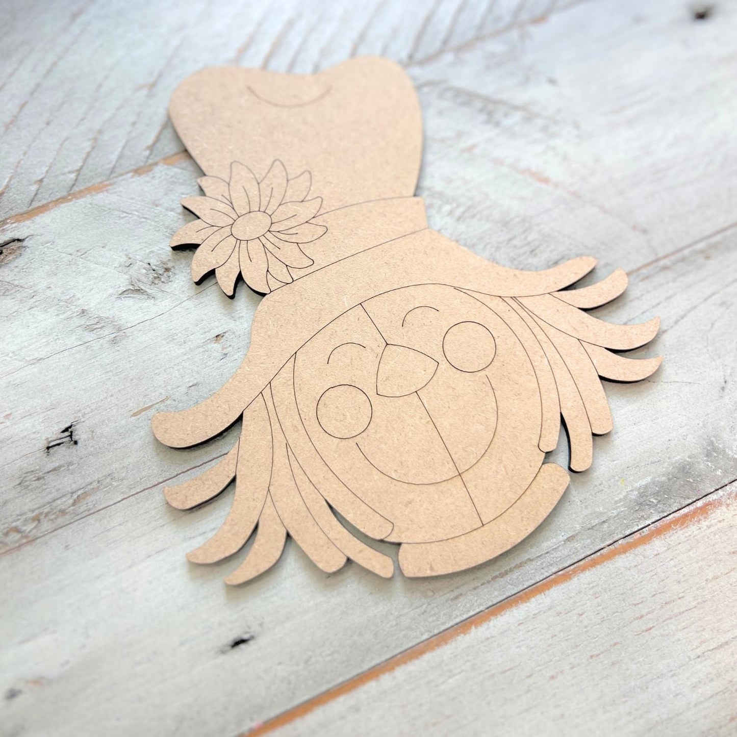 Scarecrow Wood Craft | Scarecrow Head - Paint by Line