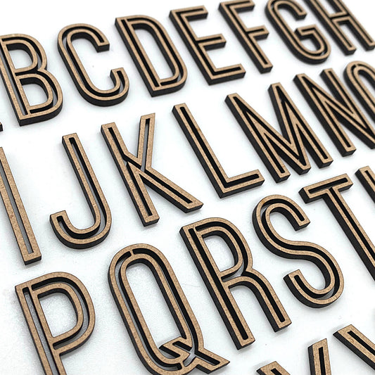 Carved Basic Wooden Letters