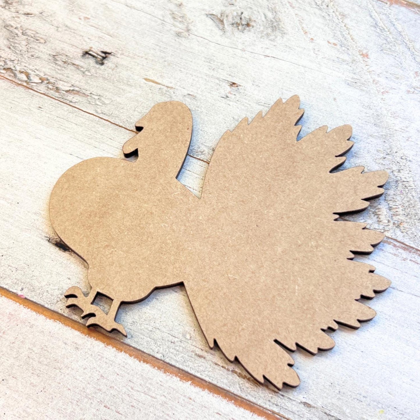 Wood Turkey Craft Shape | Thanksgiving Turkey Wood Cutout
