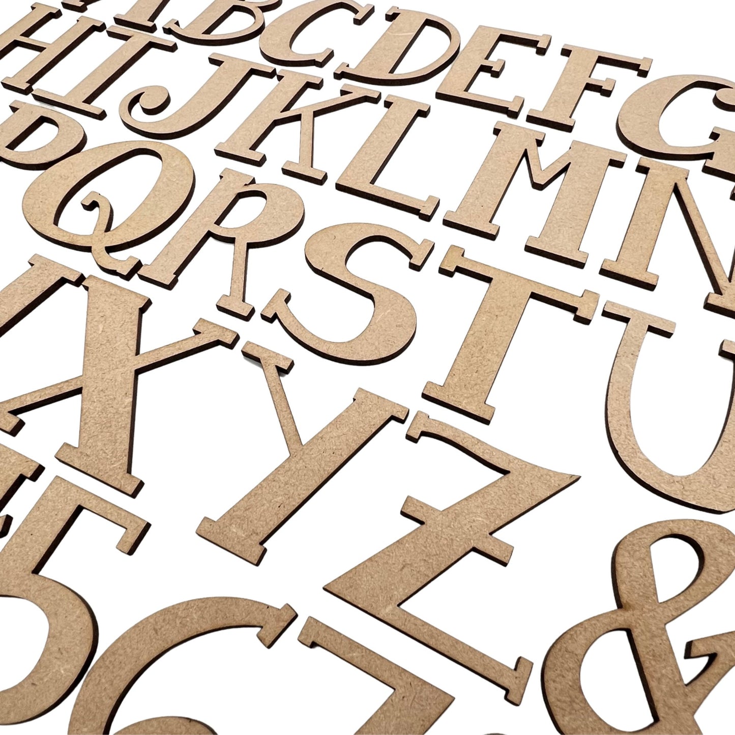 Curly Girl Font Wooden Letters