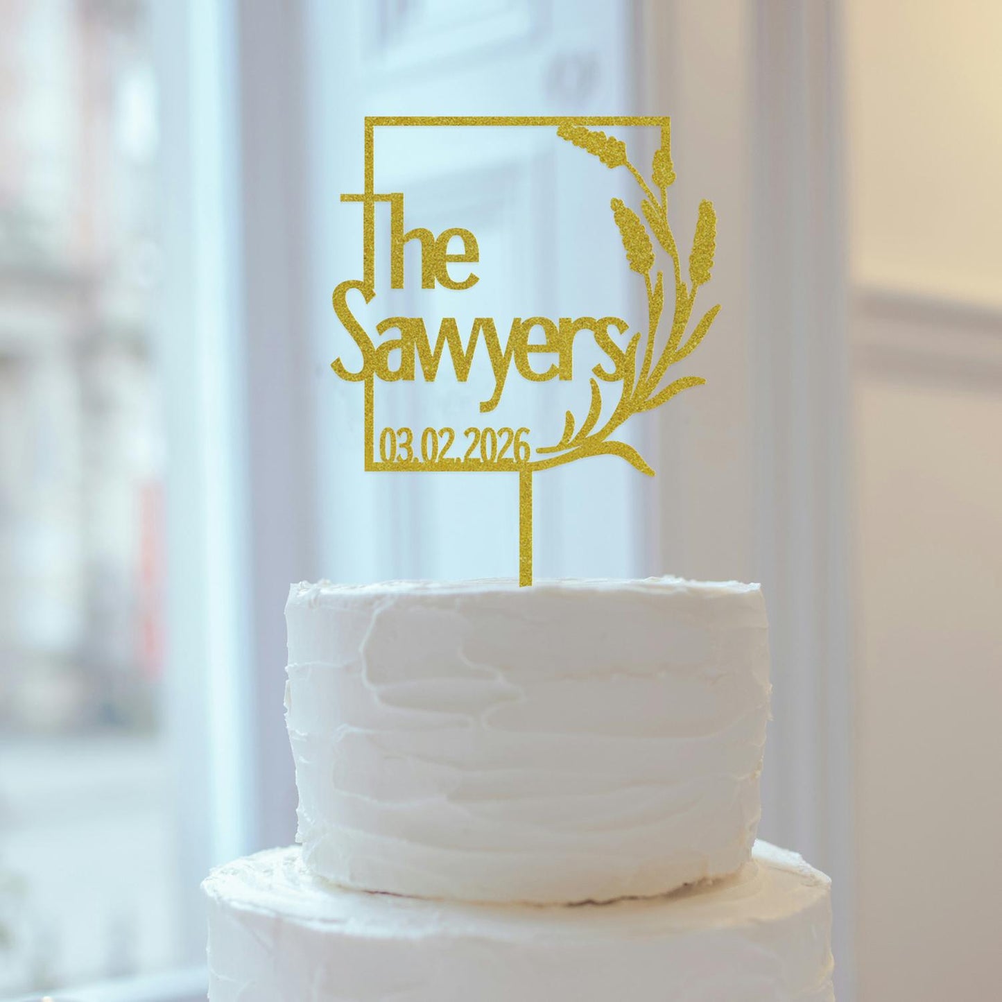 Wedding Personalized Cake Topper | Custom Name Cake Decor | Rustic Wedding Cake Decor | Anniversary Cake Topper | Personalized Wedding Decor