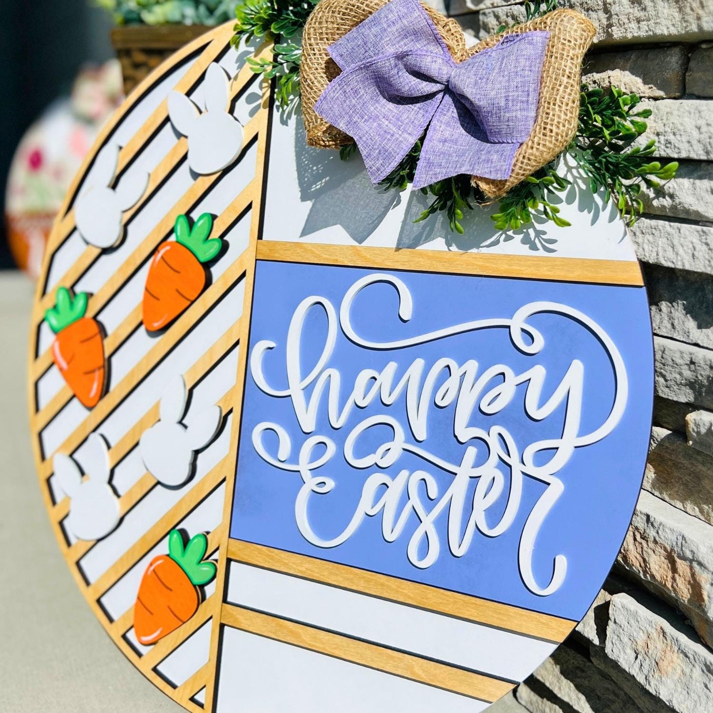 Happy Easter Layered Door Sign