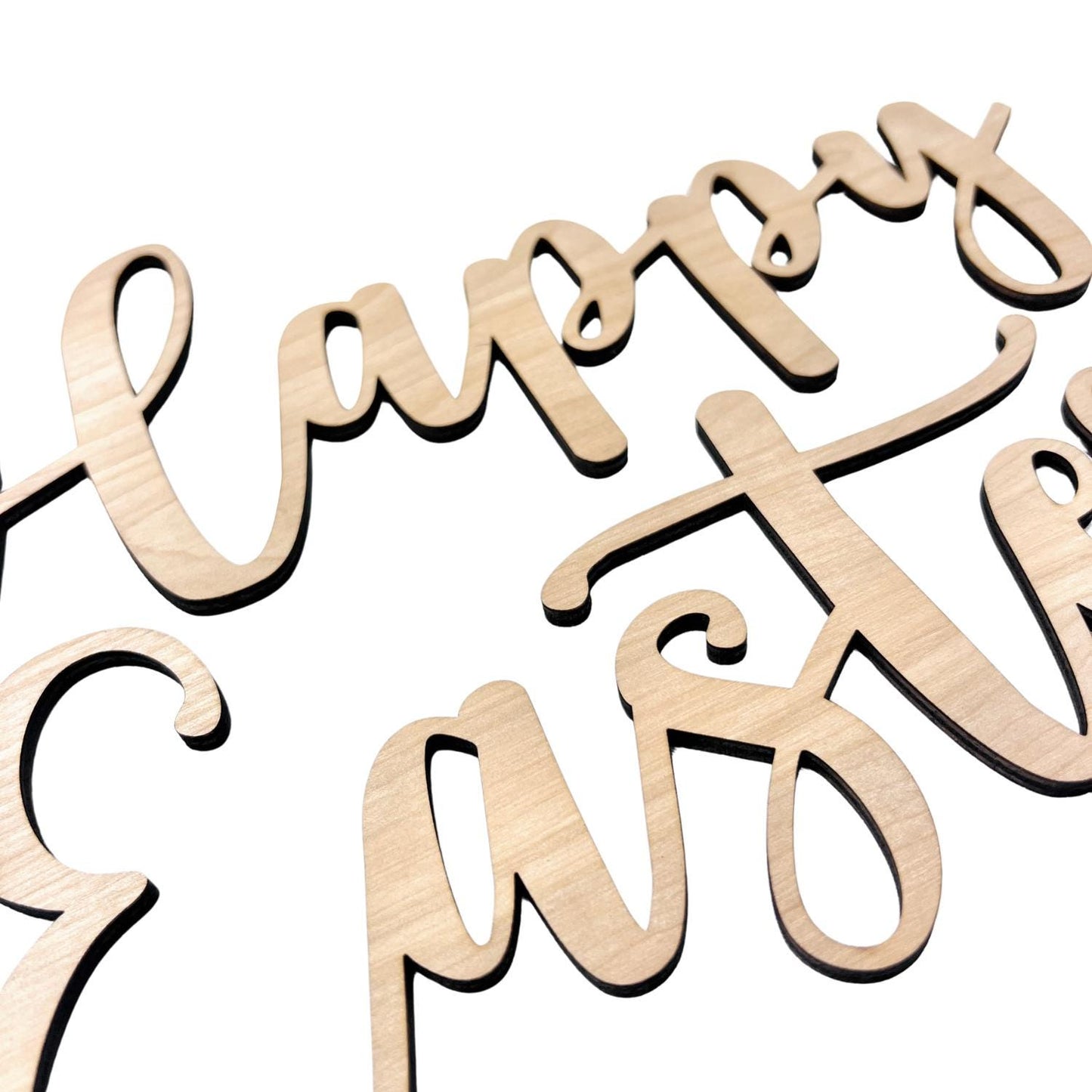 Small Happy Easter Wood Words | Connected Wood Words | Easter Crafts | Easter Decor | Christian Crafts | Easter Door Hanger | Easter Sign