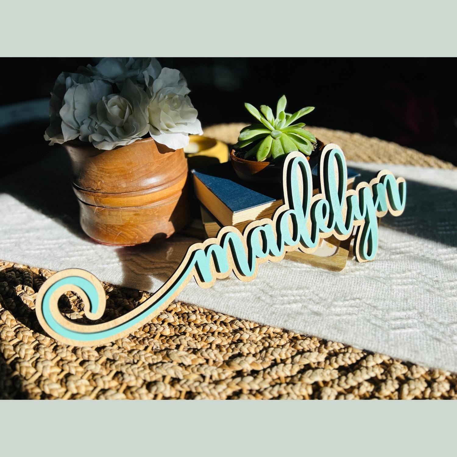 Custom Wood Name Sign, Nursery Wall Name Decor, Kids Bedroom Sign, Wooden Letters, 3D Baby Shower Name Gift