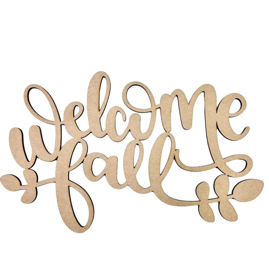 Welcome Fall Wood Word Cutout | Fall Word Cutout