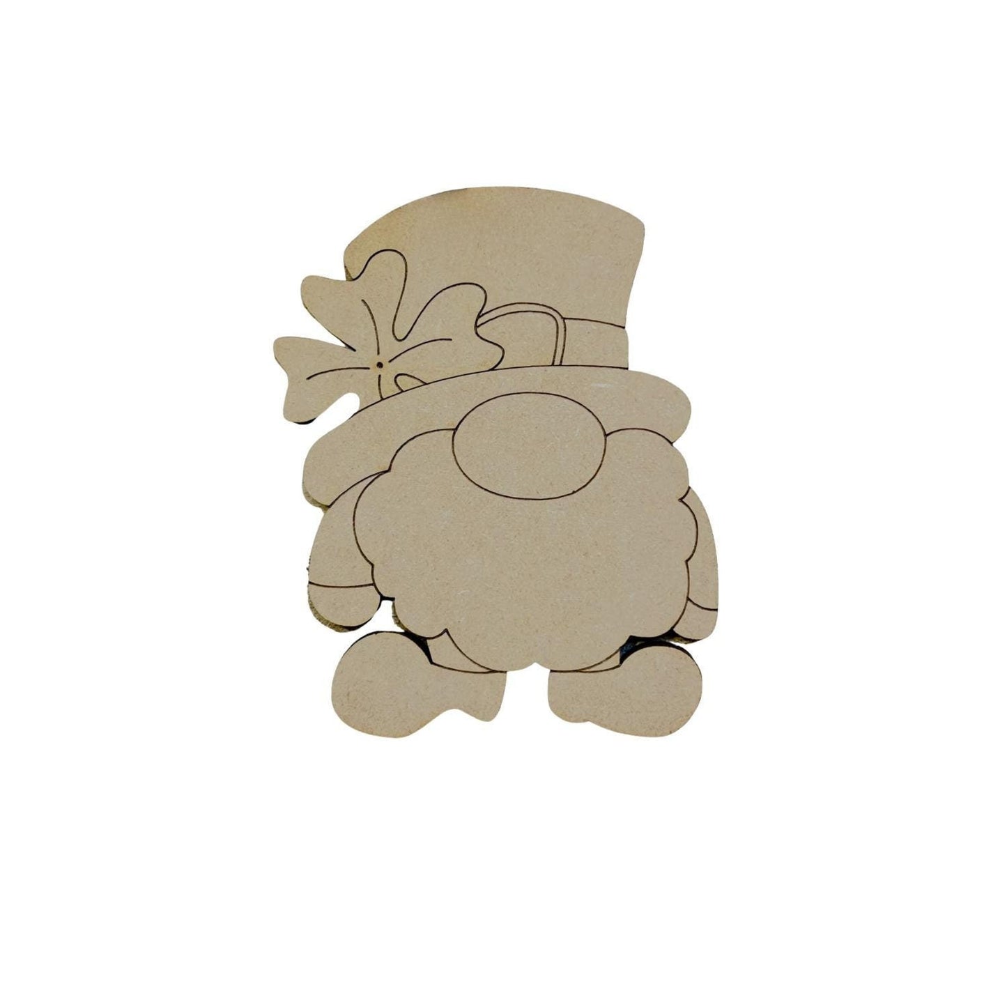Large 12" - 22" | Short Leprechaun | St Patrick's Day Decor | Craft Wood Shapes | Spring Decor | DIY Crafts | Paint by Lines