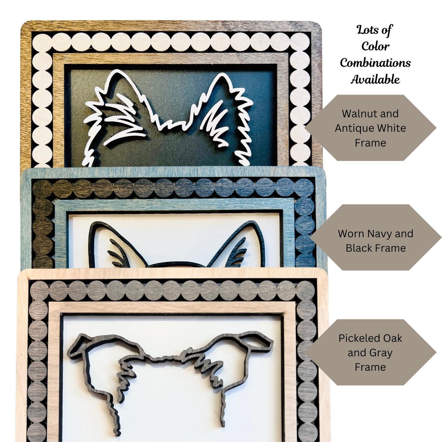 Custom Drawn Pet Ear Memorial Sign With Frame - Personalized Dog Memory Sign - Hand Drawn Pet Decor
