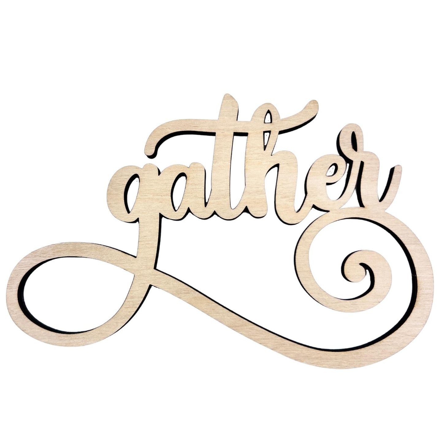 Gather Wood Word Cutout | Fall Words