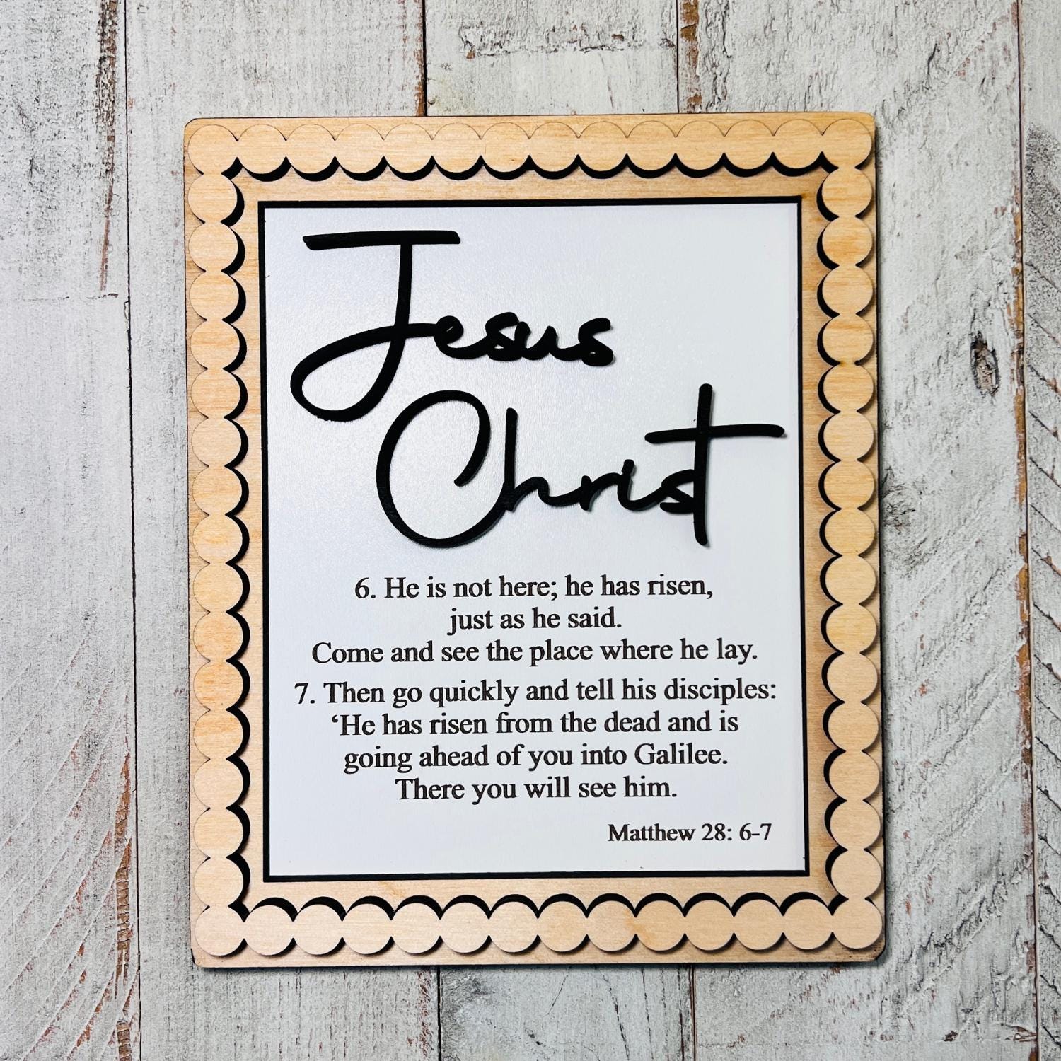 Christ Sign Set | Laser Cut Birch Set | Resurrection Decor | Spiritual Gifts | Gifts for Her | Church Wall Decor | All 3 Signs Included