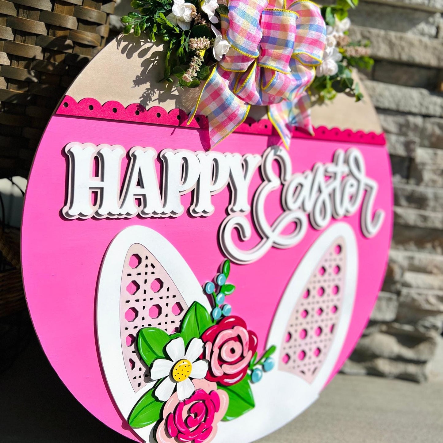 Happy Easter Layered Door Sign