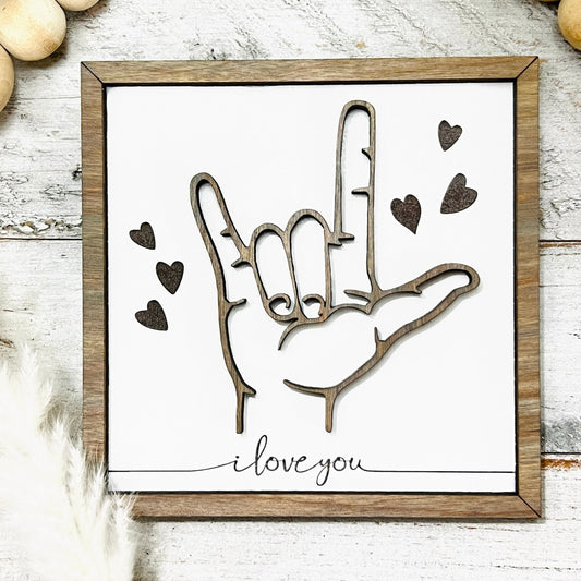 ASL Sign Language Sign for I Love You | I Love You Sign | Gifts for Her | Gifts for Him | Valentine's Day Gifts | CLEARANCE