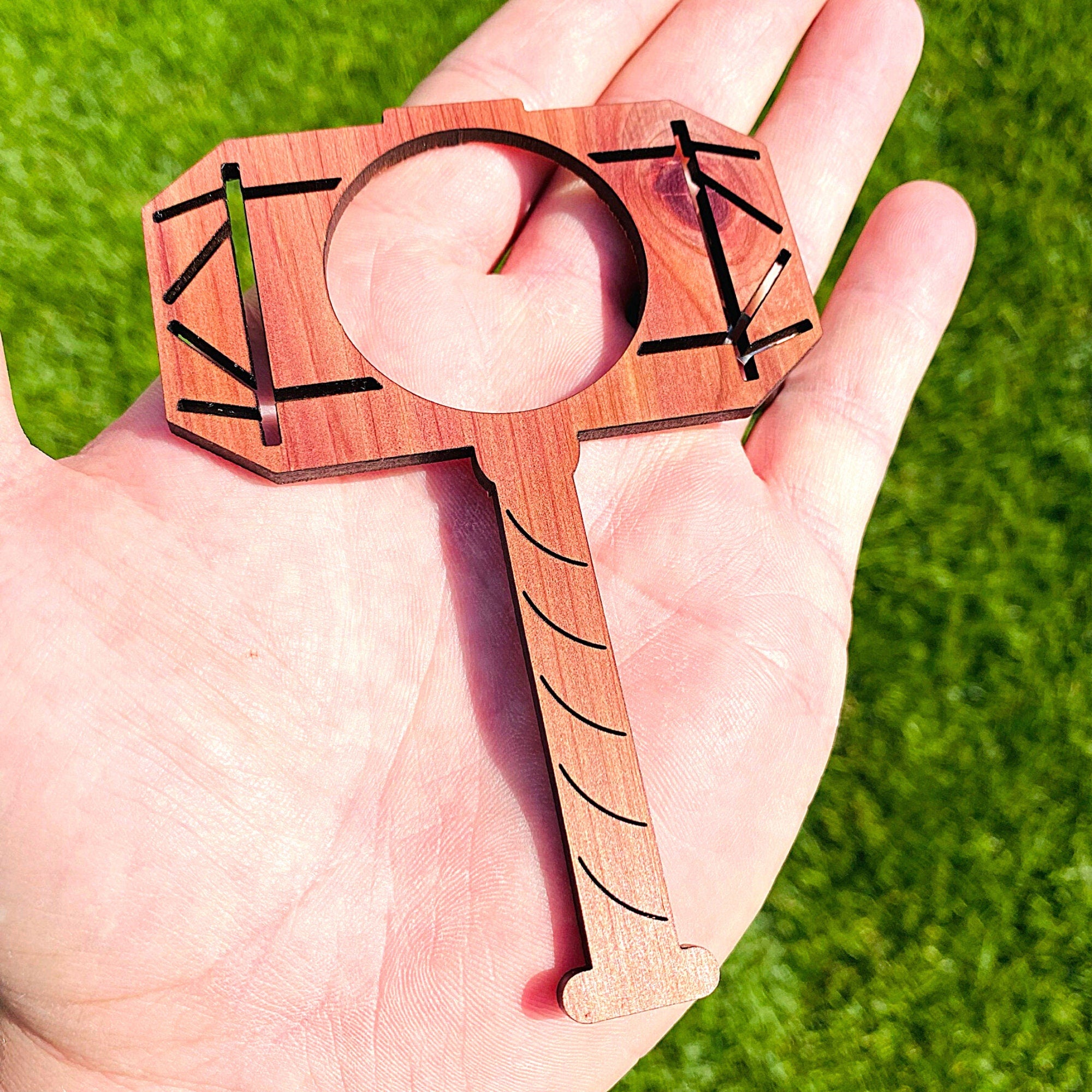 Glowforge Button Design Decor | Thor's Hammer | Outline SVG Files | Cut Files | Vector Files | Glowforge | Laser Cutting | Digital Download