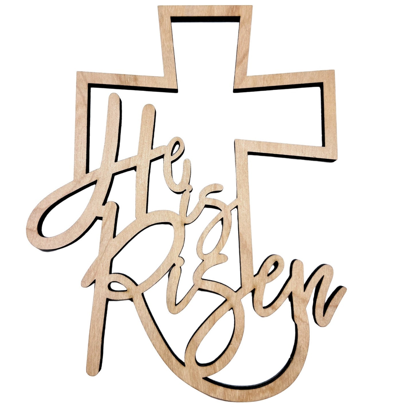 Small He is Risen Cross | Connected Wood Words | Easter Crafts | Easter Decor | Christian Crafts | Easter Door Hanger | Easter Sign
