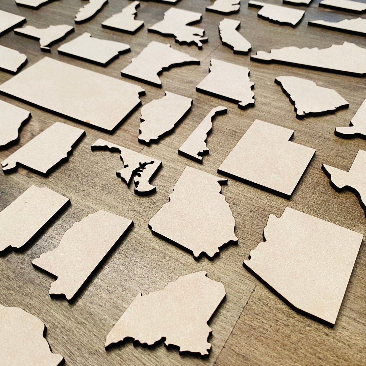 USA State Cutouts | Laser Cut Wood and Acrylic Craft States | Map of States | Laser Cut State | United States of America | State Pride