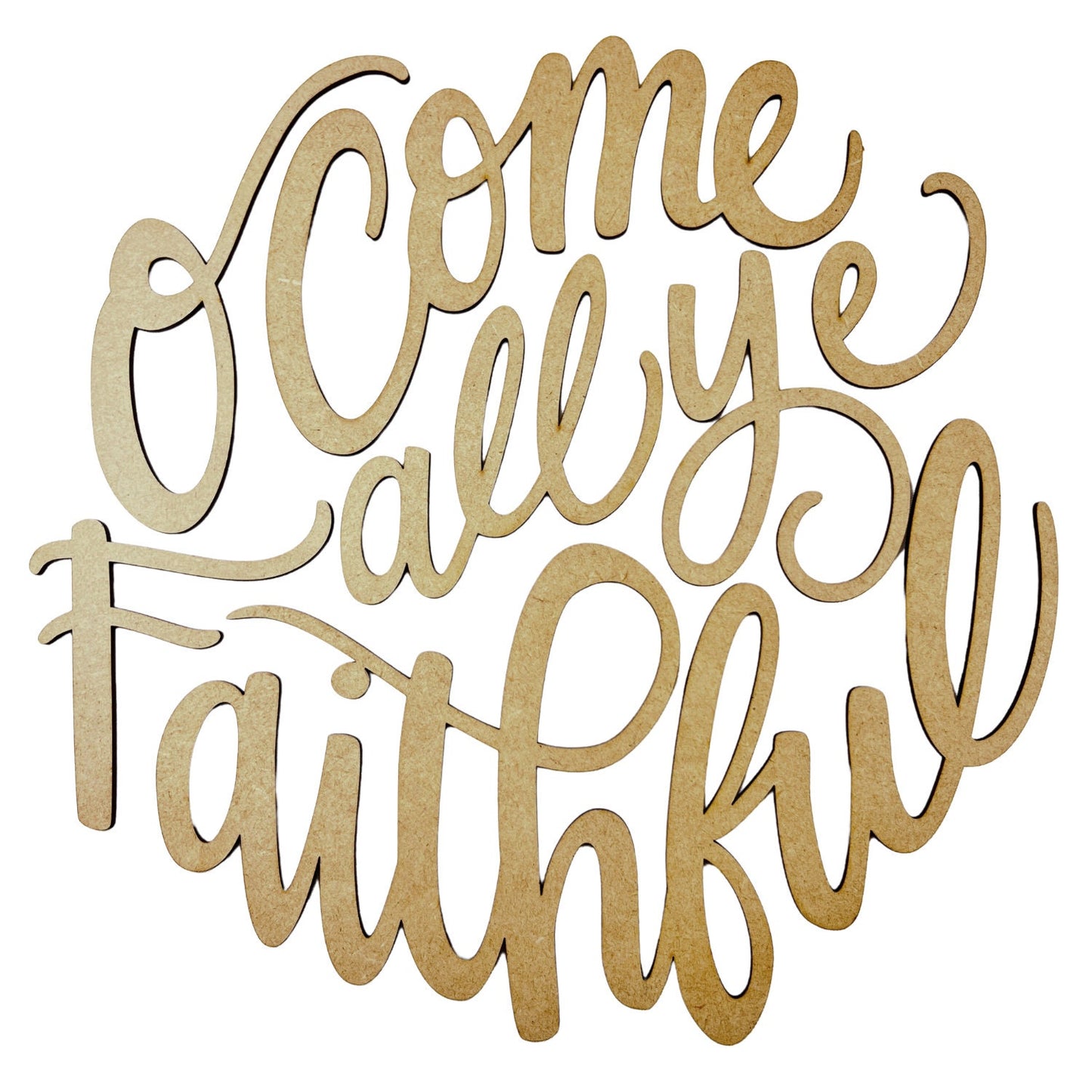 Small O Come All Ye Faithful Wood Cutout | Merry Christmas wood letter | Christmas wreath decor | Christmas Door hanger | Christmas Crafts