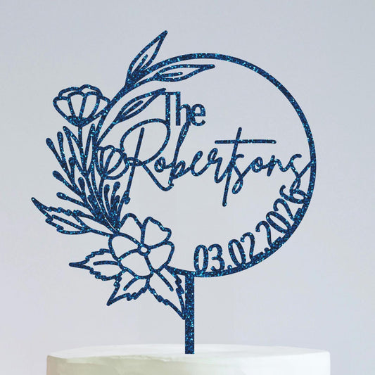 Wedding Personalized Cake Topper | Custom Name Cake Decor | Rustic Wedding Cake Decor | Anniversary Cake Topper | Personalized Wedding Decor