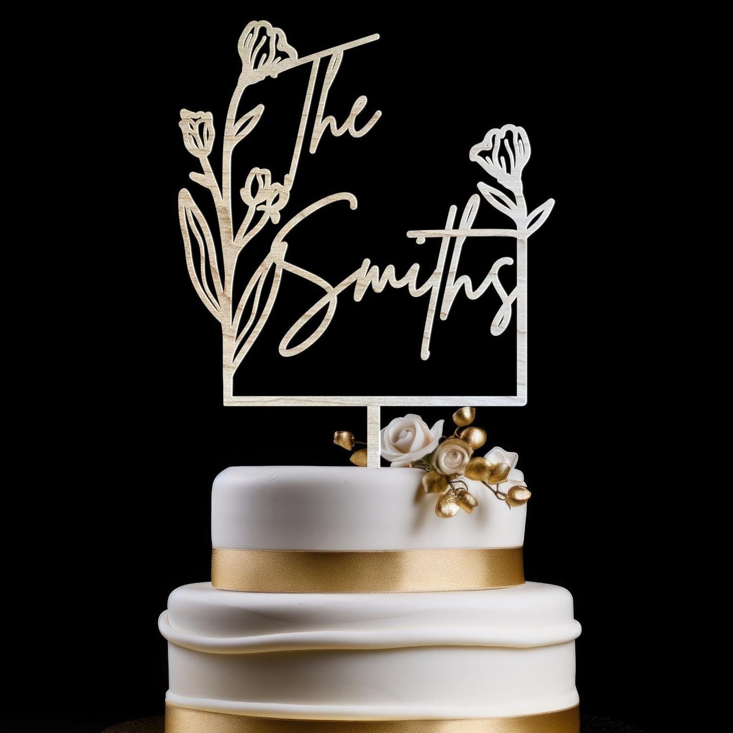 Wedding Personalized Cake Topper | Custom Name Cake Decor | Rustic Wedding Cake Decor | Anniversary Cake Topper | Personalized Wedding Decor