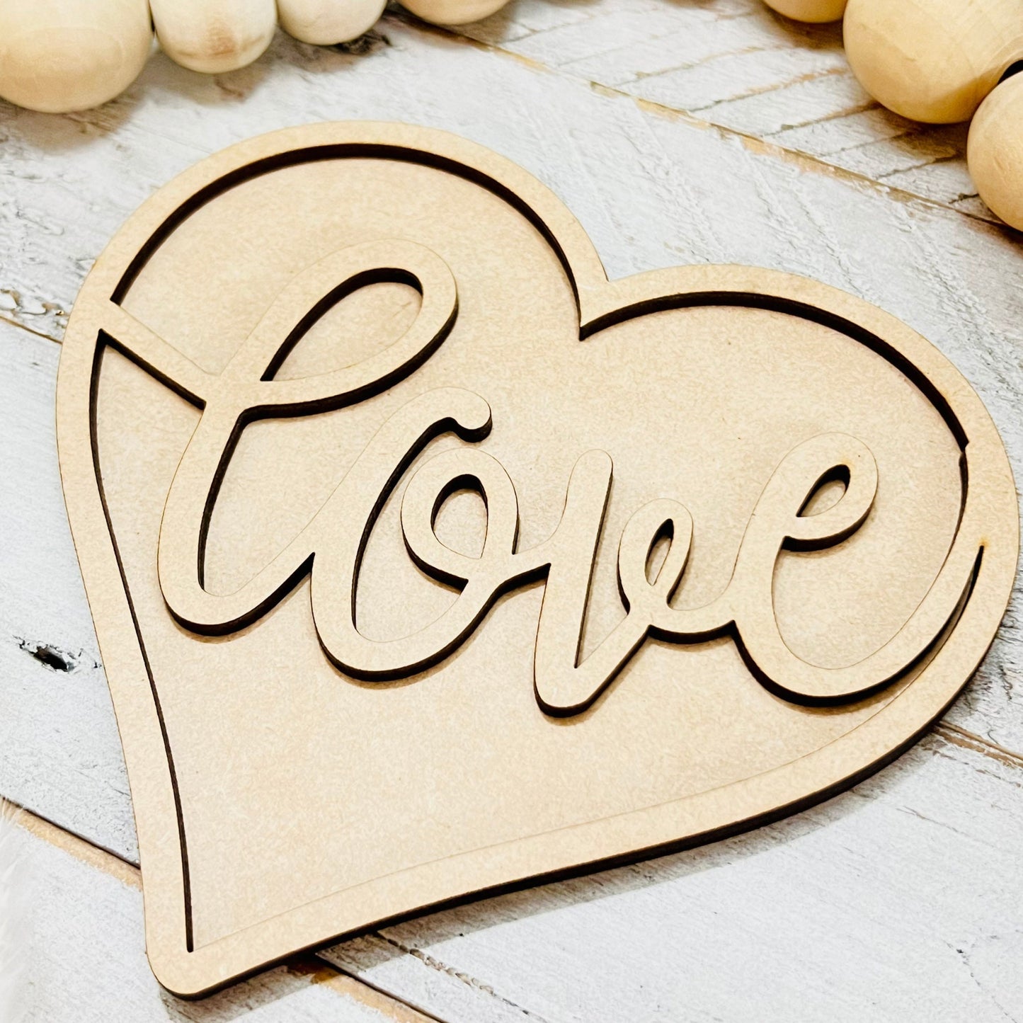 Small Love Heart | Valentine Heart  | Valentine Crafts | Wood Heart Cutout | 1 layer or 2 Layer