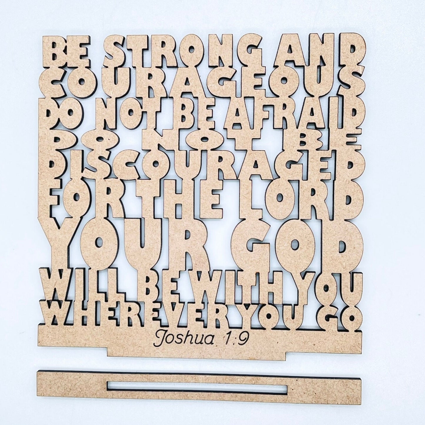 Bible Verse Wood Cutout| Joshua 1:9| Be Courageous Verse| Christian Home Decor