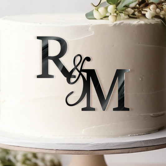 Wedding Personalized Cake Topper | Custom Name Cake Decor | Rustic Wedding Cake Decor | Anniversary Cake Topper | Personalized Wedding Decor