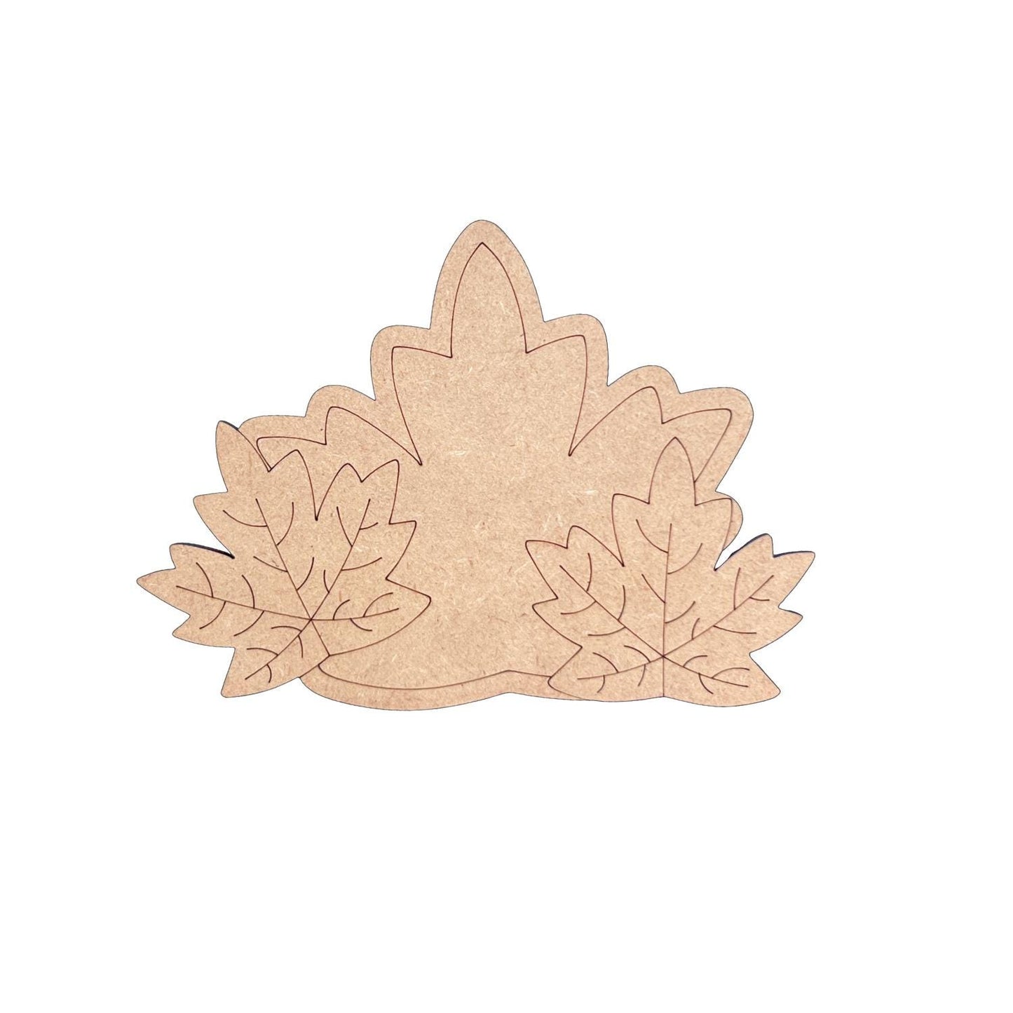 Fall leaf Wood Cutout | Maple Leaf Wood Cutout | Paint by Line
