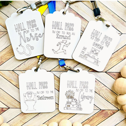Hall Pass| Teacher Gifts| Classroom Supplies| Back to School | Personalized Teacher Gifts