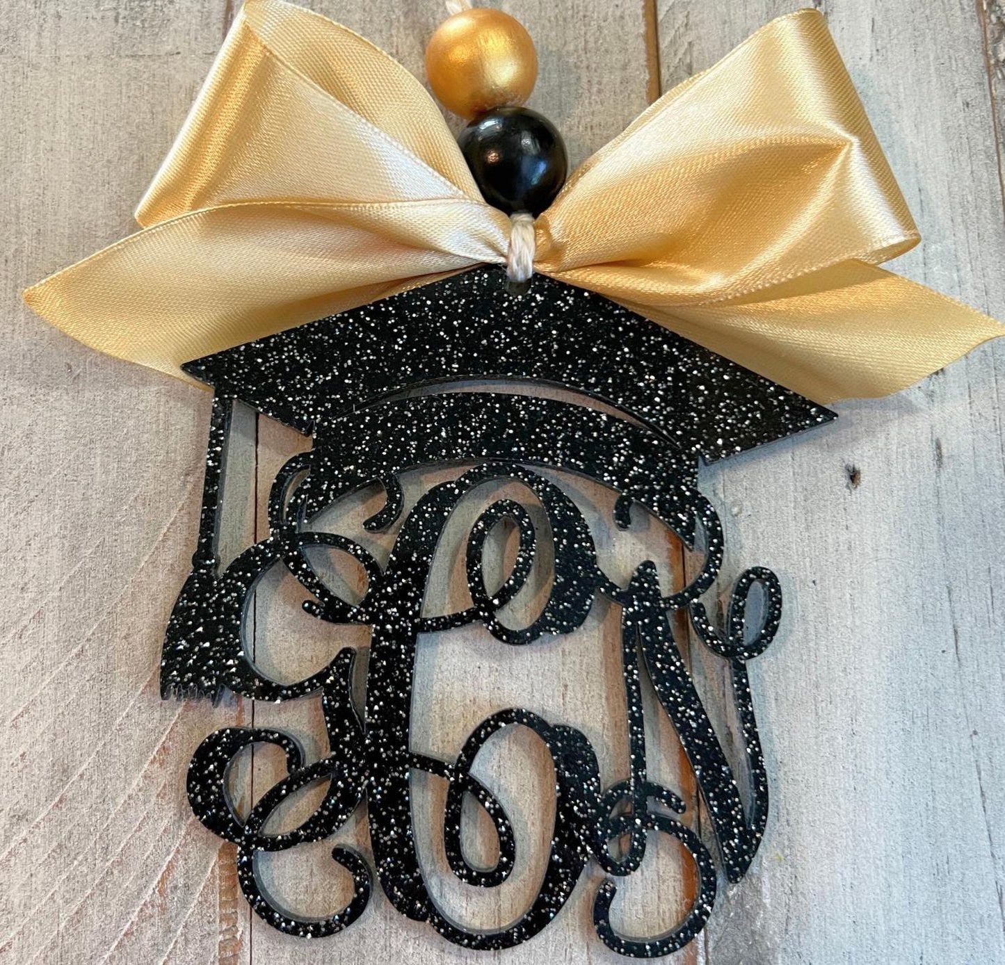 Graduation Car Charm | Graduation Cap Monogram | Graduation Monogram