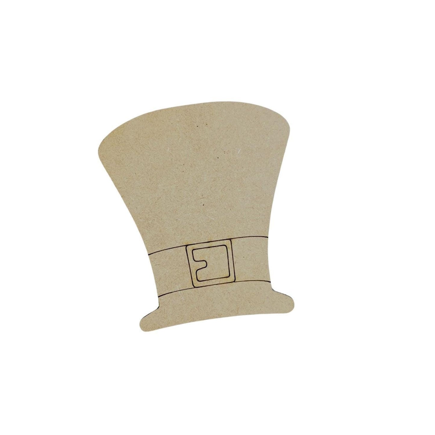 Large 12" - 22" | Big Buckle Hat | St Patrick's Day Decor | Craft Wood Shapes | Spring Decor | DIY Crafts | Paint by Lines