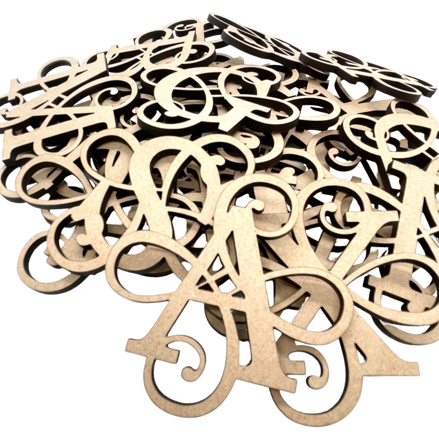 Flourished Wooden Letters