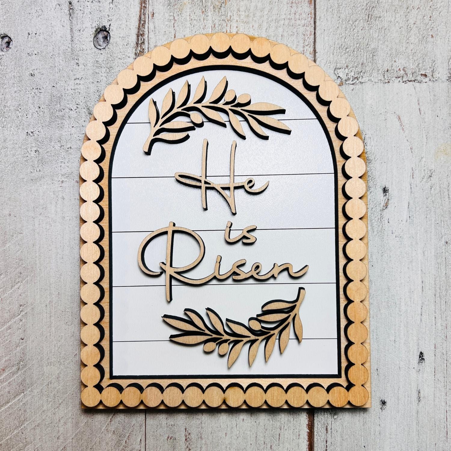 Beaded He Is Risen Sign | Easter Gifts | Resurrection Decor Sign | Spiritual Gifts | Gifts for Her | Gifts for Him | Church Wall Decor