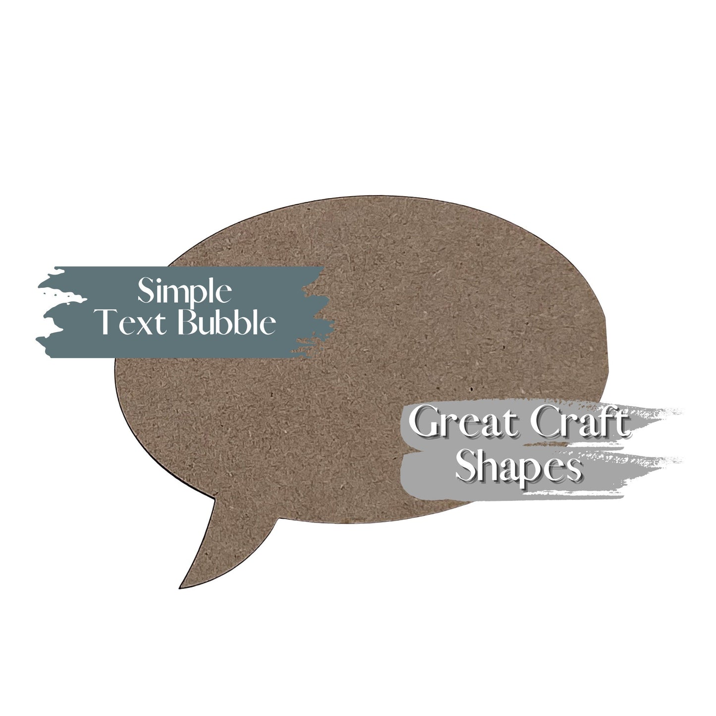 Simple Text Bubble | Wood Word Bubble Cutout | Acrylic Text Message Bubble Shape | Wood DIY Decor | Art and Crafts Decor | Kids Room Decor
