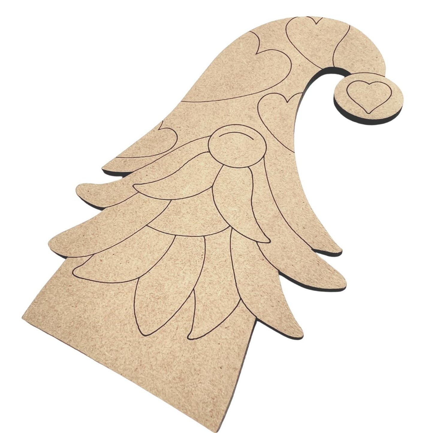 Large 12"-22" |  Wood Gnome Cutout | Valentine Gnome | Heart Gnome | Paint by Line Crafts