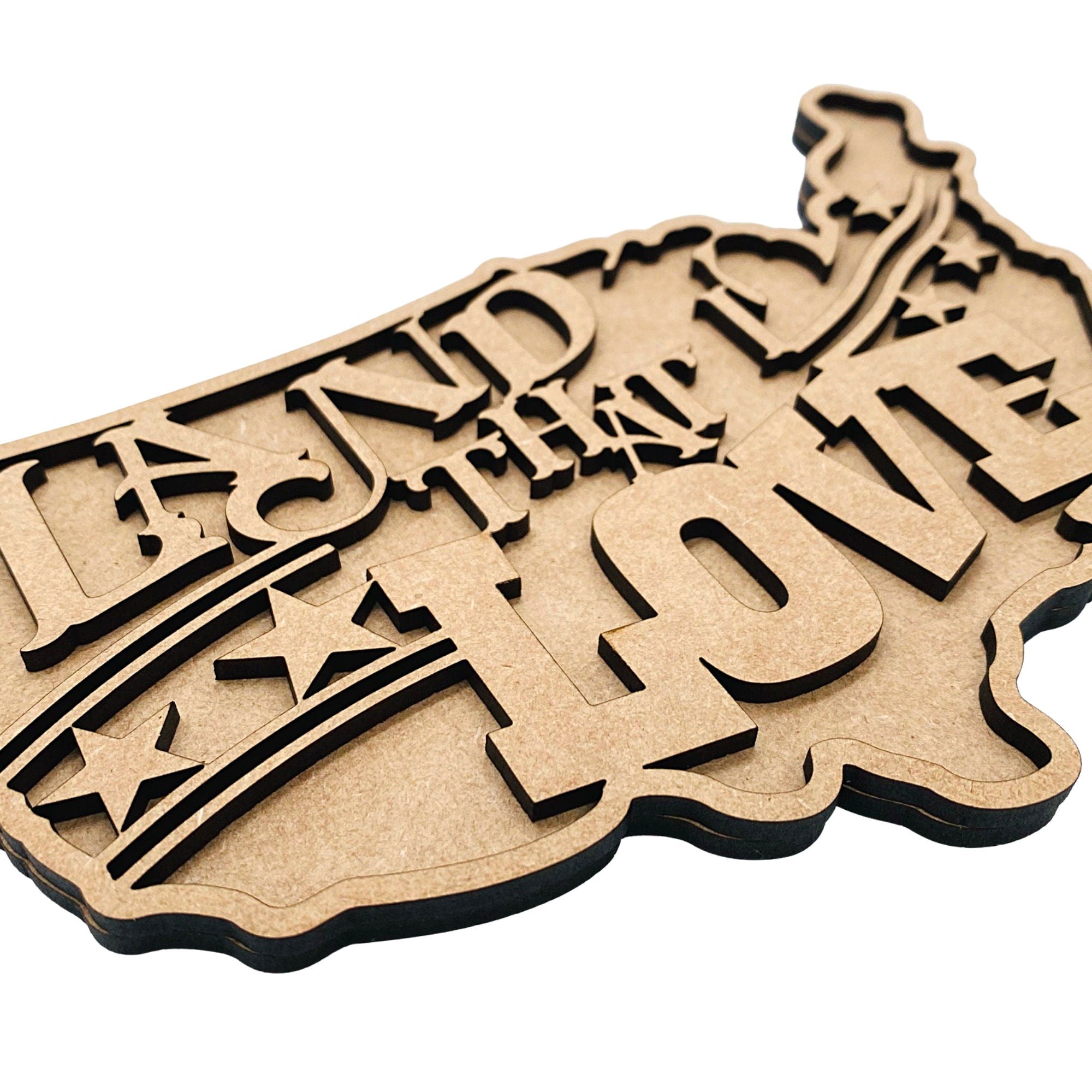 USA Shape SVG File Download - Laser Cut Files - 2 Layer Wood Art Piece for Glowforge, Mira, Thunder, Trotec, or Epilog - Downloadable