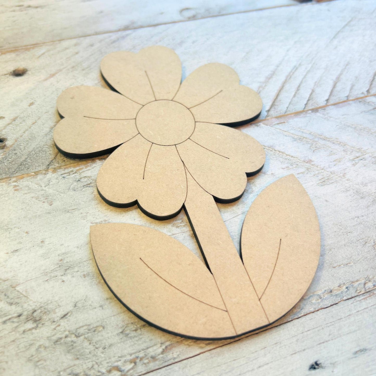 Wood Daisy Craft Shape | Wood Flower Decor | Flower Cutout| Craft Wood Shapes | Spring Decor | DIY Crafts | Paint by Lines