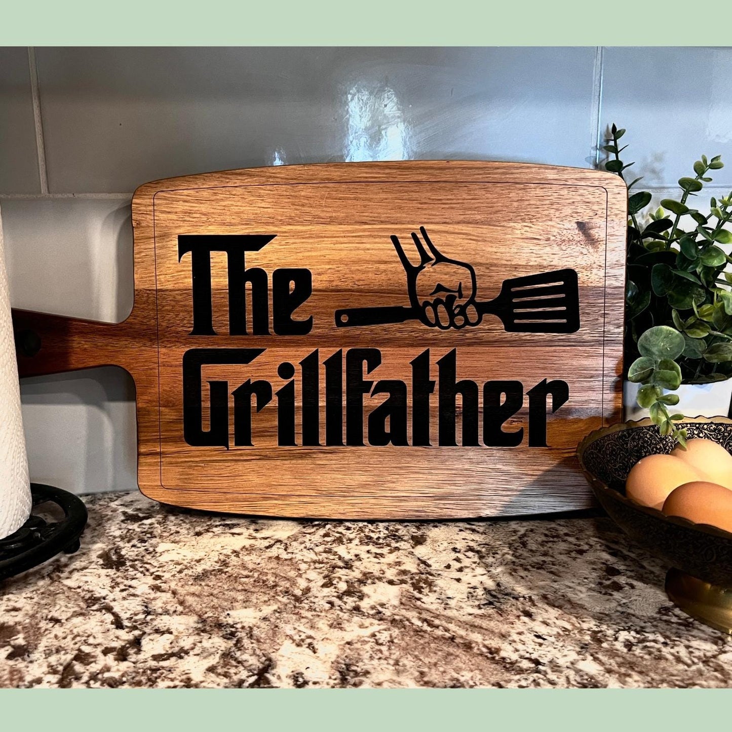 Father's Day Cutting Board, Gift For Dad, Love You Daddy, Father's Day Gift, Personalized Gifts For Husband, Cheese Board, The Grillfather