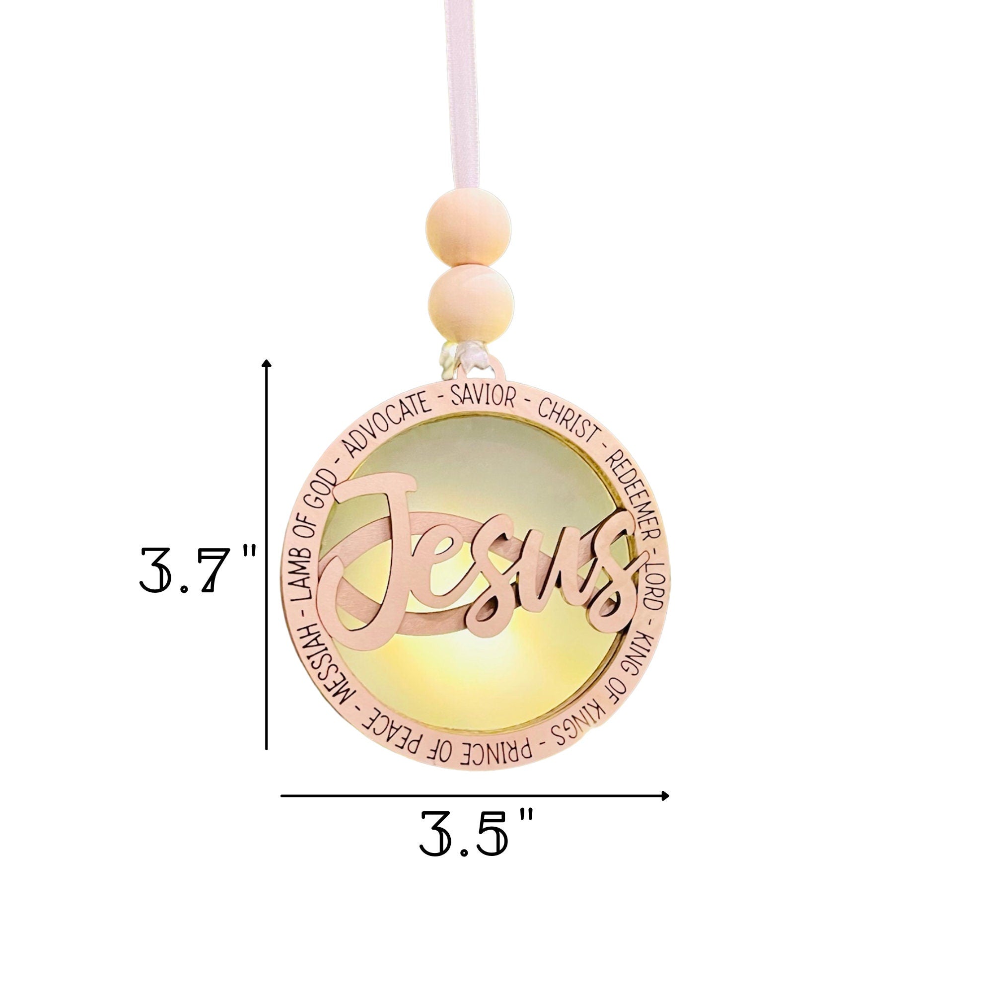 CHRISTMAS Jesus Ornament | 3 Layered Wood & Acrylic | Cute Wooden Ornaments | Christian Inspirational Ornament | Christmas Tree Decor