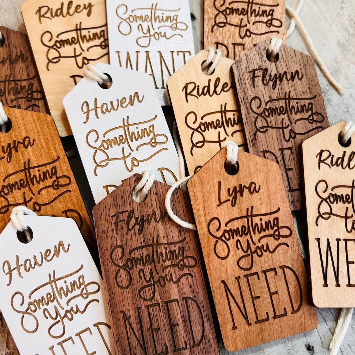 Christmas Gift Tags | Wooden Christmas Gift Tags | Something You Wear Need Want Read