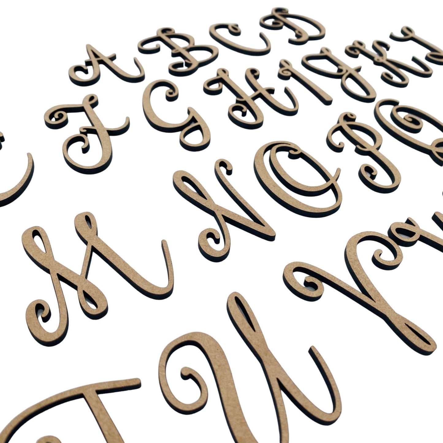 Scripty Wooden Letters