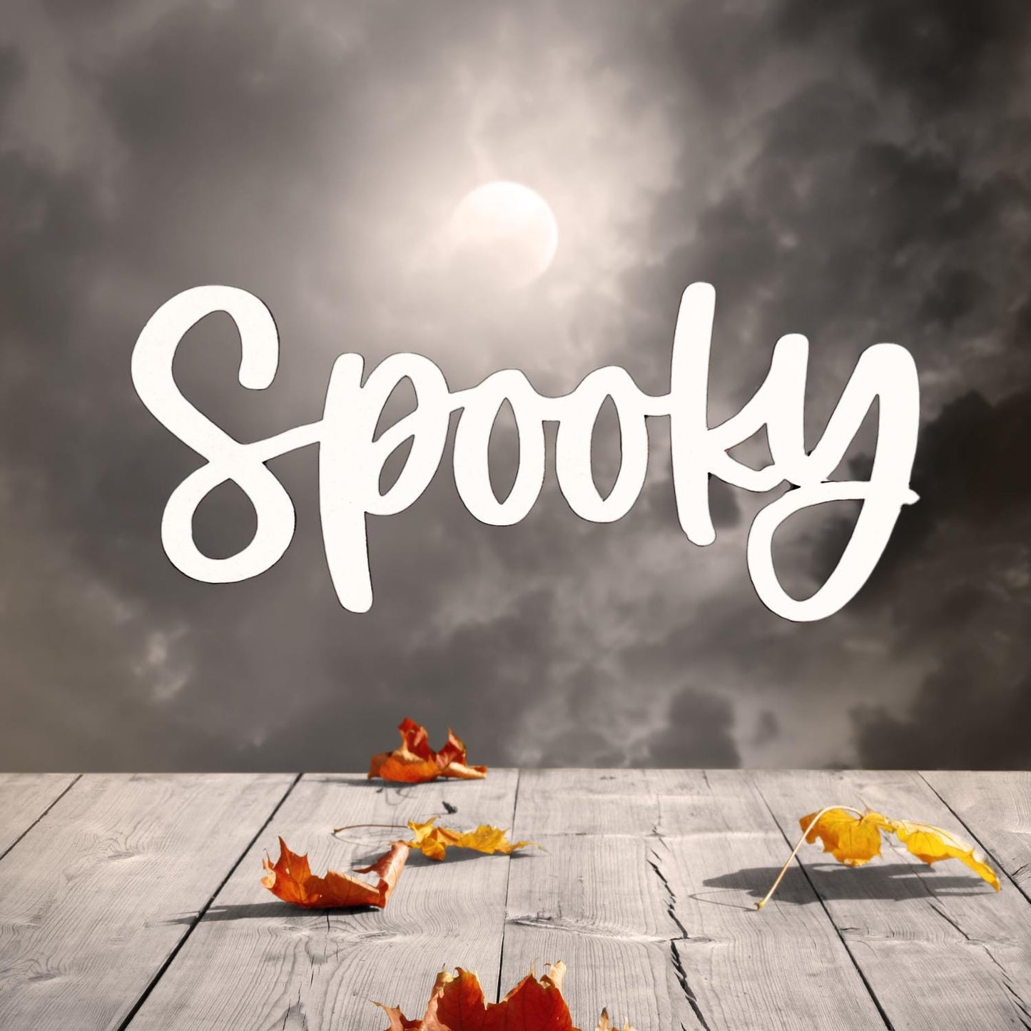 Halloween Wall Decor | Spooky Word Cutout | Script Word | Seasonal Crafts | Scary Letters