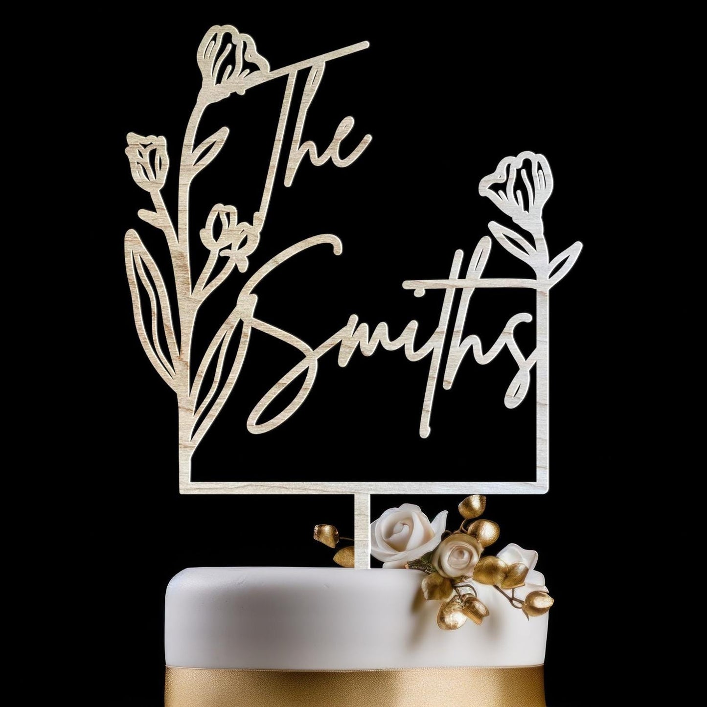 Wedding Personalized Cake Topper | Custom Name Cake Decor | Rustic Wedding Cake Decor | Anniversary Cake Topper | Personalized Wedding Decor