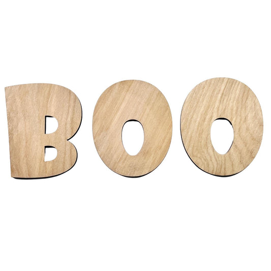 Small Wooden Letters BOO | BOO Word Cutout | Wood Craft Letters | Halloween Crafts | Halloween Words and Letters
