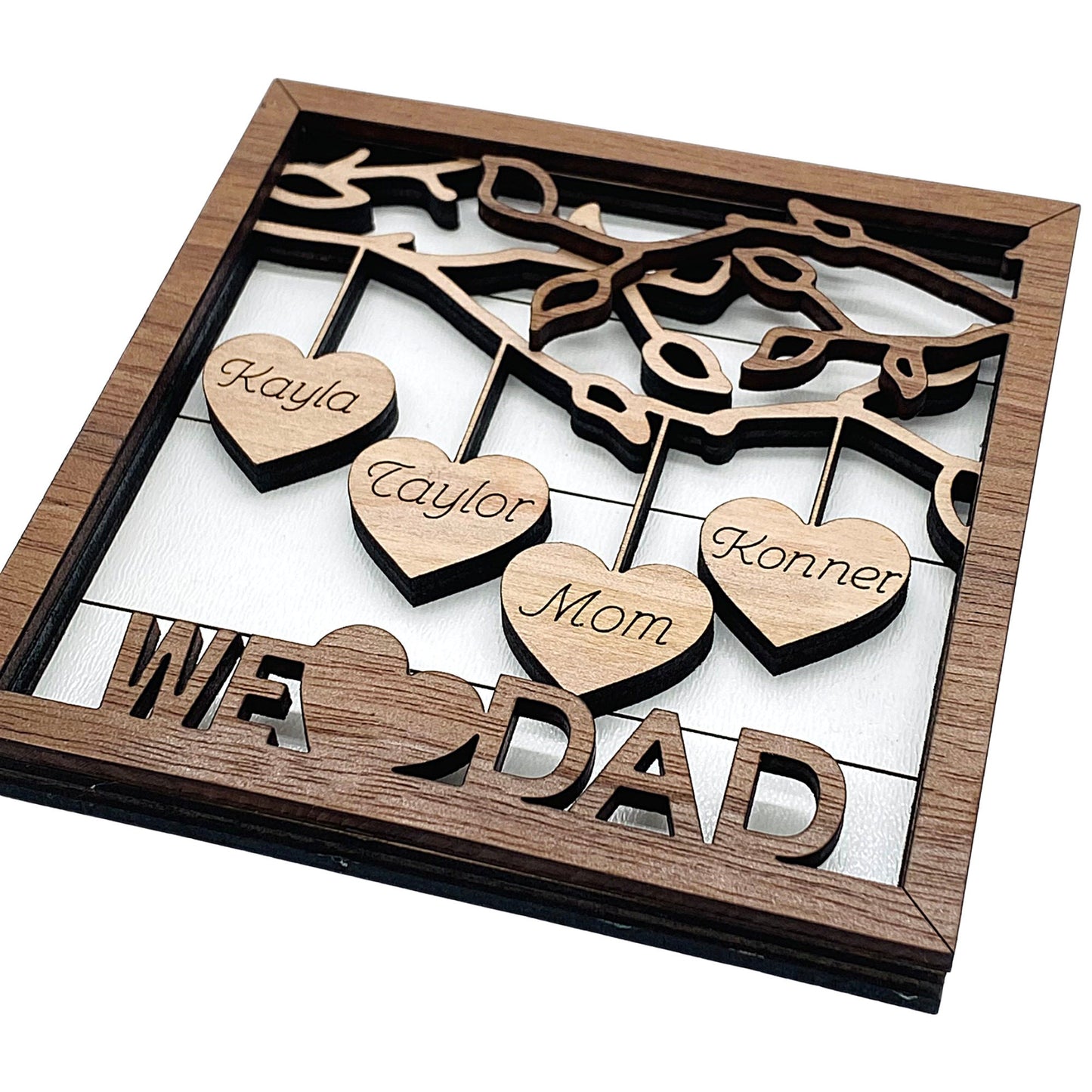 3-Layer Father's Day Wood Art Gift | Father's Day Gift | Personalize Father's Day Gift | Dad Birthday Gift | Grandpa Gifts