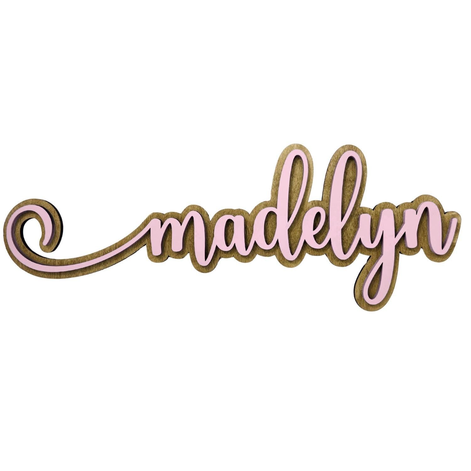 Custom Wood Name Sign, Nursery Wall Name Decor, Kids Bedroom Sign, Wooden Letters, 3D Baby Shower Name Gift