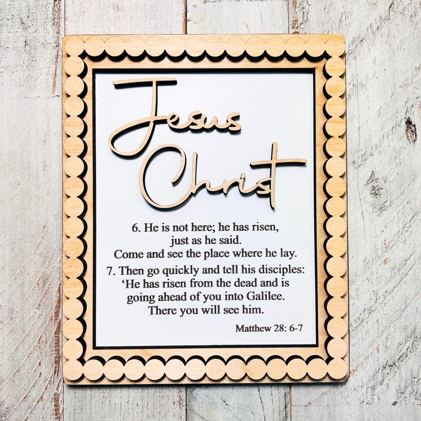 Rectangle Beaded Jesus Christ Sign | Easter Gift | Resurrection Decor | Spiritual Gifts | Gifts for Her | Gifts for Him | Church Wall Decor
