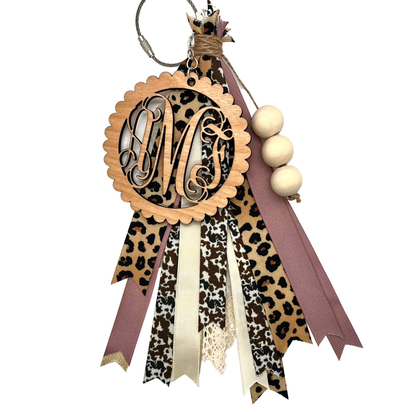 Animal Print Bag Tassel | Blush Bag Tassel | Bogg Bag | Leopard Print Bag Tassel | Cow Print Bag Tassel | Bag Tassel Monogram
