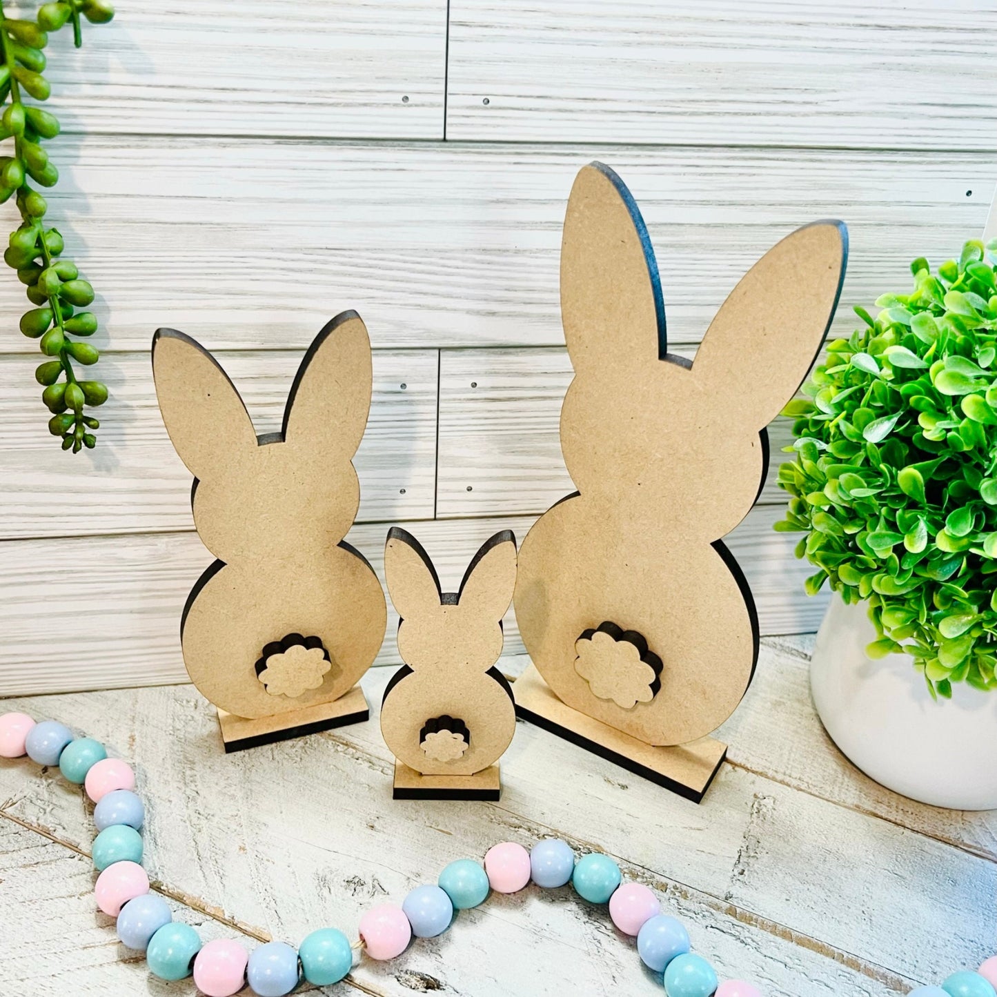 Set of 3 Bunnies | Freestanding Bunny | Easter Bunny Decor | Easter Crafts